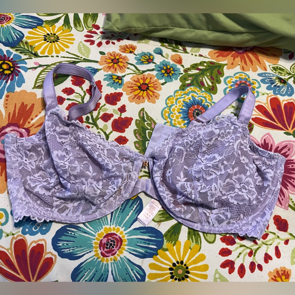 Savage X Fenty Purple Floral Bra Intimates